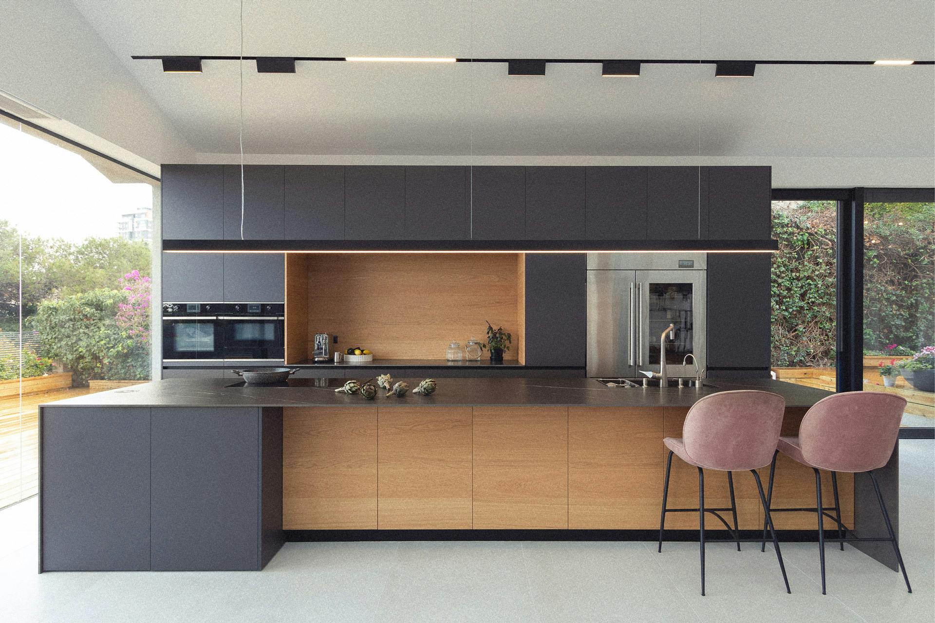 Open kitchen in villa